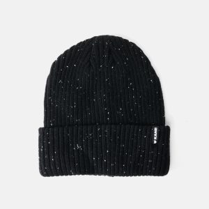 Rib Cuffed Beanie - Speckled Black