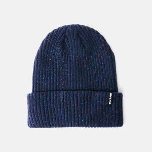 Rib Cuffed Beanie - Speckled Navy