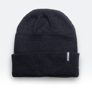 Rib Cuffed Beanie - Black